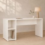 Alice Springs Desk with Open Shelf Storage in Sand