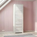 Angel Tall Narrow One Door 3 Drawer Narrow Cupboard