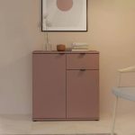 Ganymede 2 Door Cupboard with Drawer in Terracotta