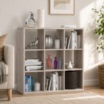 Mauro 3x3 Storage Unit in Sand Oak