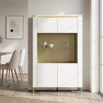 Lazio Vitrin 2 Door in Alpine White/White Gloss