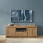 Fribo 2 Door 1 Drawer 136cm wide TV Cabinet in Oak