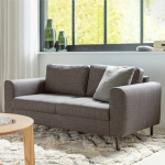 Omaha 3 Seater Sofa in Basel Light Grey Fabric
