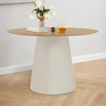 Soli Round Coffee Table in Oak/Grey 45x48cm