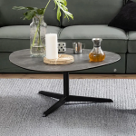 Barnsley Black Ceramic Coffee Table 100x95x41 cm