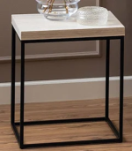 Barossa Coffee Table with Travertine Rough Paper Top & Black Powder Steel Base 40cm