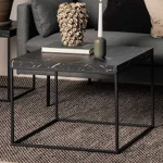 Barossa Coffee Table with Black Marble Marquina Top & Black Steel Base 60cm