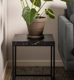 Barossa Coffee Table with Black Marble Marquina Top & Black Steel Base 40cm