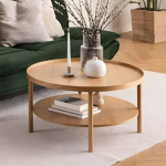 Banbury Round Coffee Table in Oak 80x42cm