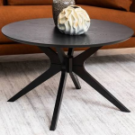 I_Duncan Round Coffee Tablein Black 80x45cm