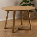 Malika Round Dining Table in Oak