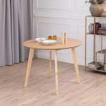 Roxby Round Dining Table in Oak 105cm