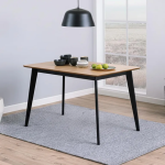 Roxby Dining Table in Oak & Black 120x80cm