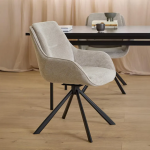 Carrie Swivel Dining Chair in Sand Set of 2