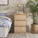 Edmore 3 Drawer Bedside Chest in Sonoma Oak
