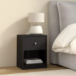 May Bedside 1 Drawer in Black