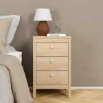 Madrid Bedside Table 3 Drawers in Jackson Hickory Oak