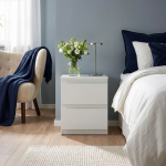 Fribo Bedside Cabinet 2 Drawer in Alpine White