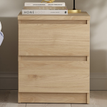 Naia Bedside 2 drawers in Jackson Hickory