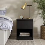 Naia Bedside 1 Drawer 1 Shelf in Black Matt