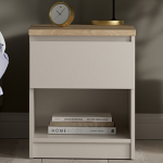 Naia Bedside 1 Drawer 1 Shelf in Cashmere Jackson Hickory