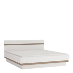 Chelsea Bedroom Kingsize Bed in White with a Oak Trim with Lift Up Function - Image 4