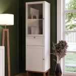 Wensley Display Cabinet with Door and Drawer and Glass DooR