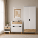 Oslo Package – Bedside Drawer Chest Wardrobe