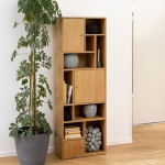 Rangoon 3 Door Bookcase in Oak