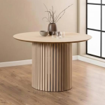 Linley Round Dining Table in White Oak