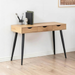 Neptun 3 Drawer Office Desk in Oak