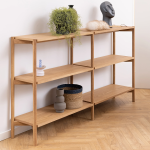 Braidwood Bookcase with 4 Shelves in White Oak Veneer