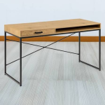 Seaford Office Desk with 1 Drawer in Black and Oak