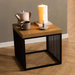 Strington Side Table in Black and Oak