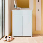 Alice Springs Shoe Cabinet with 2 Doors Push-to-Open & 1 Drawer Push-to-Open in Light Grey