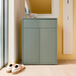 Alice Springs Shoe Cabinet with 2 Doors Push-to-Open & 1 Drawer Push-to-Open in Sage Green
