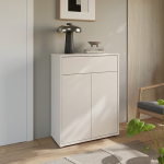 Alice Springs Shoe Cabinet with 2 Doors Push-to-Open & 1 Drawer Push-to-Open in Sand