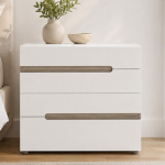 Chelsea Bedroom 4 Drawer Chest in White with a Truffle Oak Trim