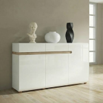 Chelsea Living 2 Drawer 3 Door Sideboard in White with a Truffle Oak Trim