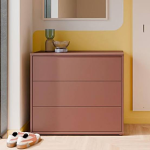 Alice Springs 3 Drawer Chest with Push-to-Open Drawers in Terracotta