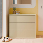 Alice Springs 3 Drawer Chest with Push-to-Open Drawers in Butter Yellow
