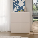 Alice Springs 4 Door Large Storage Cabinet with Push-to-Open Doors in Sand