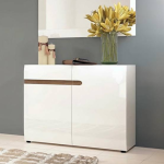 Chelsea Living 1 Drawer 2 Door Sideboard in White with a Truffle Oak Trim