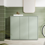 Alice Springs Shoe Cabinet with 3 Doors Push-to-Open in Sage Green