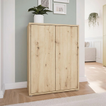 Alice Springs Shoe Cabinet with 2 Doors Push-to-Open in Artisan Oak