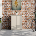 Alice Springs Shoe Cabinet with 2 Doors Push-to-Open in Sand