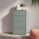 Alice Springs Tall 4 Drawer Chest with Push-to-Open Drawers in Sage Green