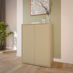Alice Springs Shoe Cabinet with 2 Doors Push-to-Open in Butter Yellow