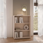 Alice Springs Low Wide Bookcase with Open Shelving in Sand