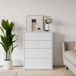 Alice Springs 4 Drawer Chest with Push-to-Open Drawers in Light Grey